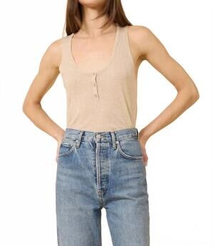 NEW ONE GREY DAY bianca tank top in latte
